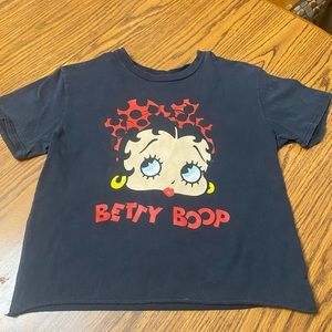 Betty Boop Red and Black Short Sleeve Tee
